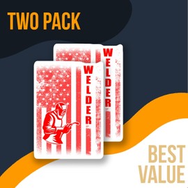 Welder Sticker American Flag - Welding Helmet Decal - Patriotic Work Sticker - Durable Vinyl Sticker - Welding Enthusiast Gift - Durable Decorative Design for Home or - AAS1010