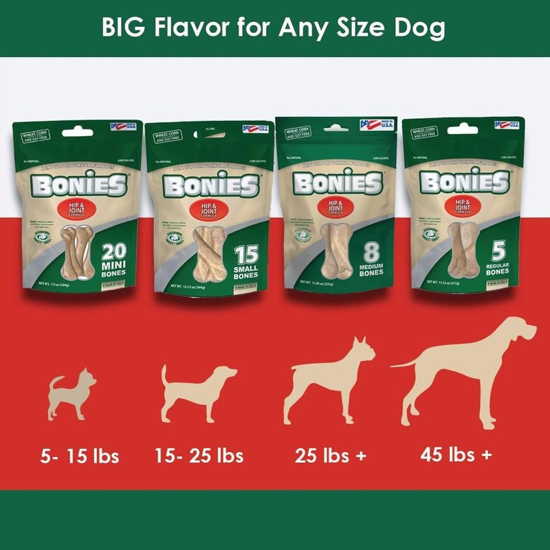 Bonies Natural Hip & Joint Formula Medium-Sized Single Bone, Glucosamine
