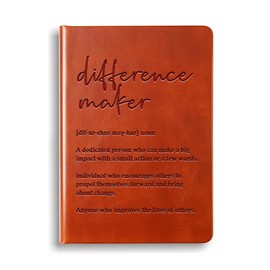Social Worker Gift Never Underestimate The Difference You Can Make Inspirational Leather Notebook Social Work Appreciation Gift (difference maker)