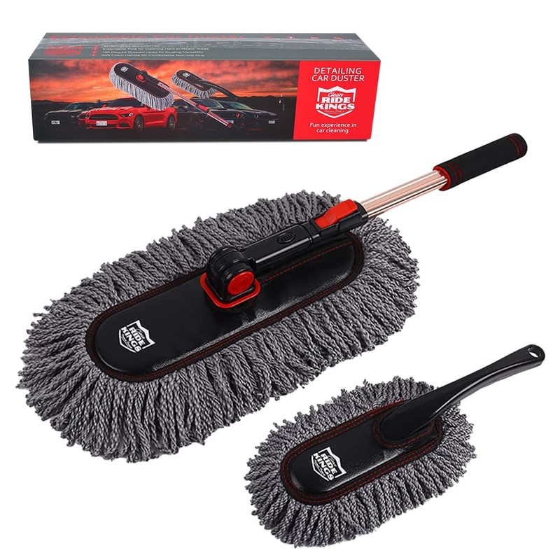 Car Duster Grey Set-Stocking Stuffers Gifts for Men Women-Microfiber Multipurpose