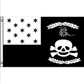 USA Premium Store War of 1812 US Flag 3x5 ft Tea Party Dont Tread on Me Skull Bones Black White