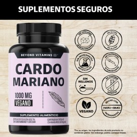 Beyond Vitamins  Cardo Mariano - Silimarina 100 Natural Y Vegano  Milk Thistle  Con Raz De Curcuma Cpsulas (curcumina, curcuminoides) - Vitaminas...  