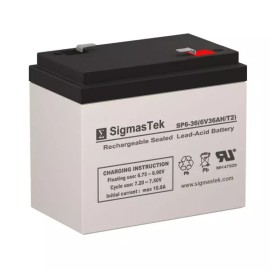 SigmasTek 6 Volt 36 Amp F2 Sealed Lead Acid Battery