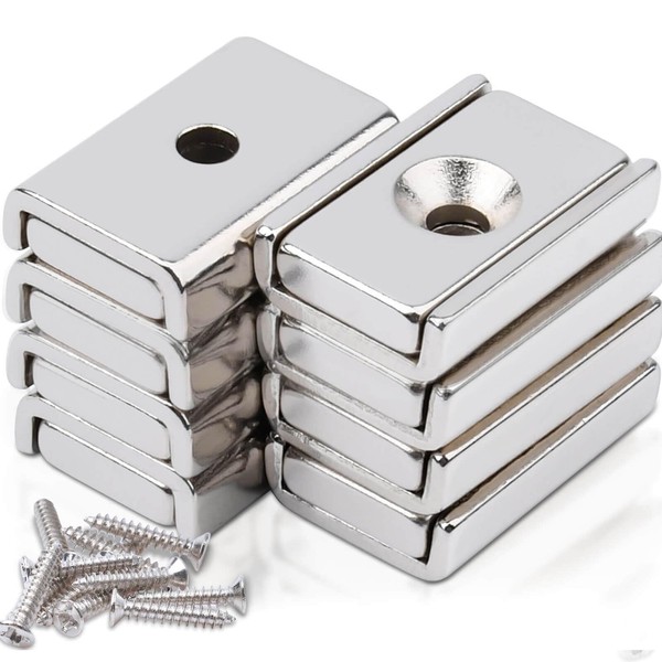 DGDUBRB Neodymium Magnets 40X13.5X5-D3.5_10_D【Pack of 10】