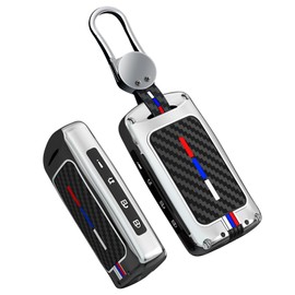 ontto luminous car key fob cover fit for Mazda 3 6 CX-5 CX-9 CX-30 CX-50 CX-70 CX-90 MX-30 MX-5 2019-2025 key holder Metal Smart Shell case keyring keychain Accessories 4 buttons Silver