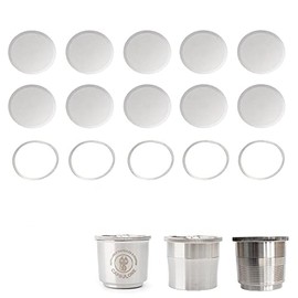 steel filter 10pcs and silicone ring 5pcs fit for CAPSULONE resuable refillable coffee capsule fit for illy
