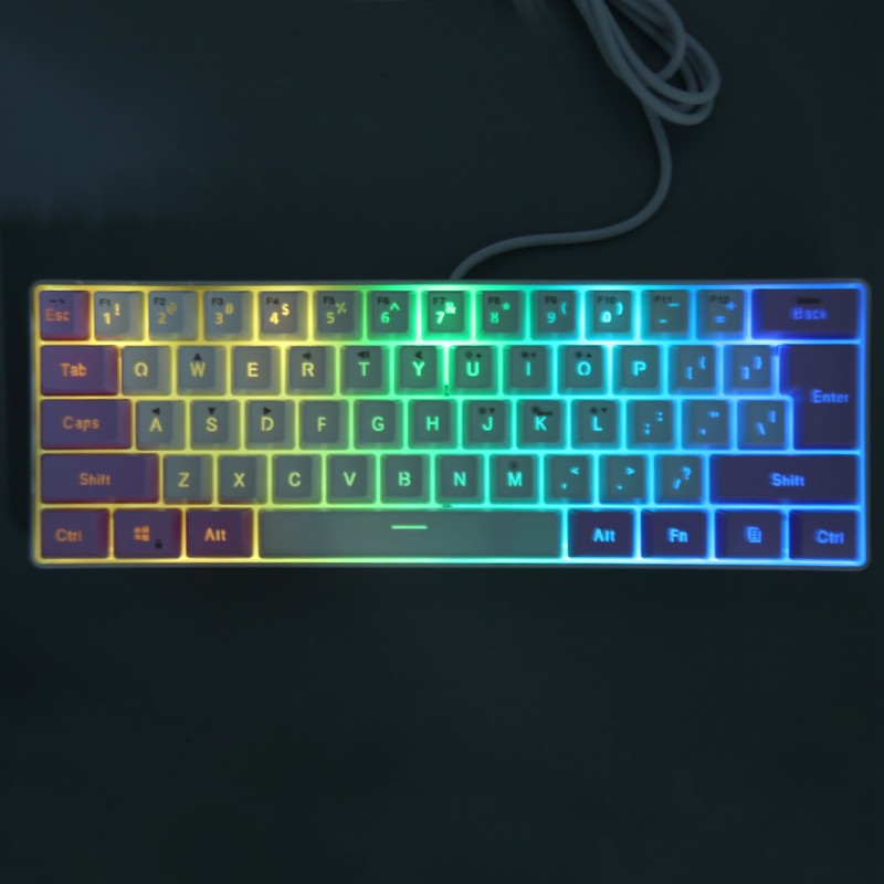 Gaming Keyboard USB 61 Keys Ergonomic Contrast Color 6 RGB