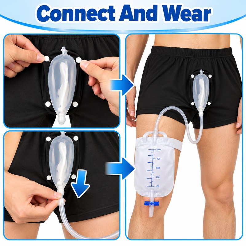 Removable Urine Bag Shorts – Reusable Urinary Collection Underwear with