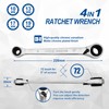DAKCOS 4-in-1 reversible ratchet wrench, 10 x 13-17 x 19