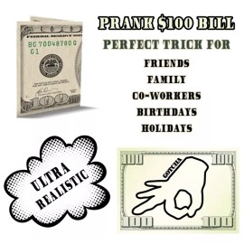 Trick Realistic 100 Dollar Bill (Circle Punch Game meme) funny prank Magic Trick
