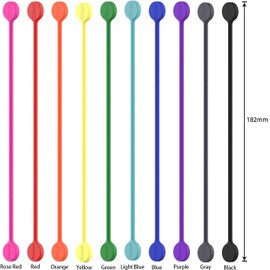 SMART&COOL Wiederverwendbare Magnetische Kabelbinder, Multifunktionale Silikon Magnet Kabelbinder für Kabelmanagement und Organisieren, 10 Farben Magnetic Cable Ties, 182 mm(20 Stück, Bunt)