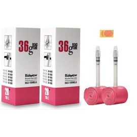 RideNow Ultralight TPU Bike Inner Tube 700 x 18c-47c 45/65/85mm (2 Tubes Pack with Free Tube Patches) (Road Tube Presta 18c-32c 85mm)