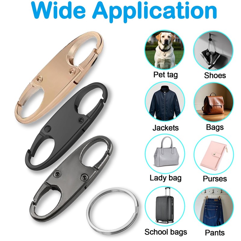 elook Zipper Locks for Backpacks, 6 PCS Zipper Clip Theft