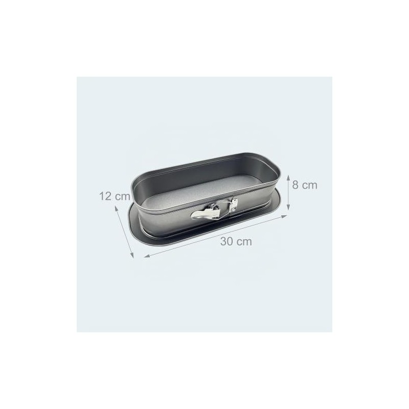 Relaxdays Springform Loaf Tin 8 x 30 x 12 cm