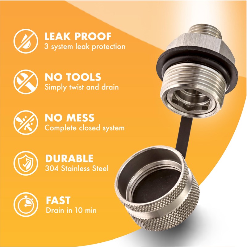 ValvoMax Oil Drain Valve - Quick Twist Oil Drain Plug