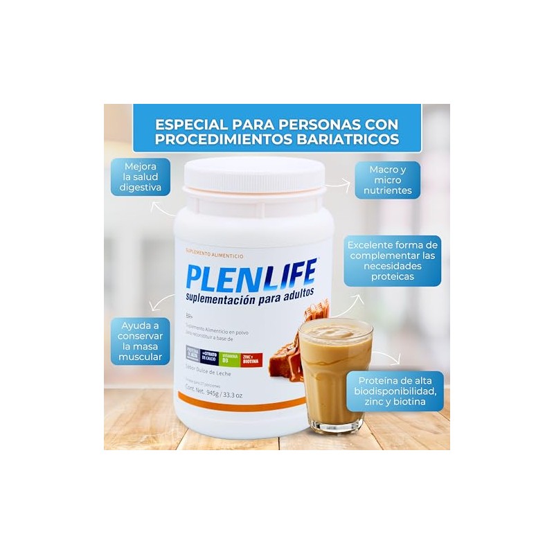 PLENLIFE Proteína BR+ en polvo, 945 gramos, sabor dulce de