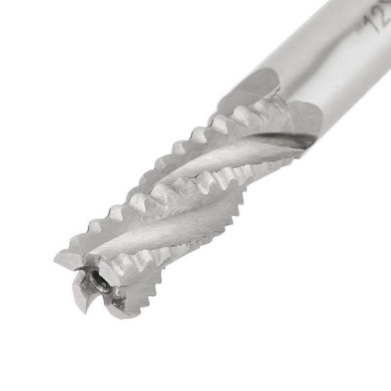 4pcs 4 Flutes HSS Roughing End Mill CNC Router Spiral