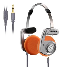 3APLUS Retro Pro Wired Headphones, Open-type, Overhead Headphones, mmcx Earphones, Detachable Cable, No Microphone, Foldable, Ultra Lightweight, Portable, 3.9 ft (1.25 m), Meteorite Color, mmcx