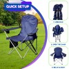EZONE Set of 2 Camping Chairs with Built-in Ice Cooler,