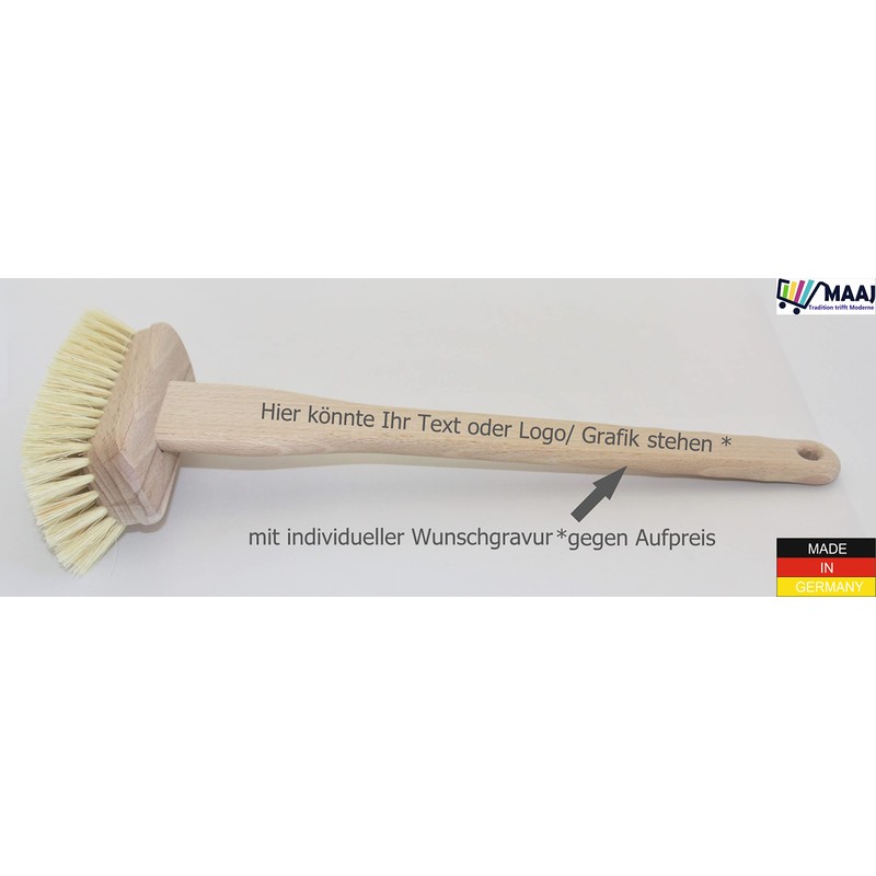 MAAJ Bath Brush 40 cm Hard Fibre Bristles Vegan Plastic