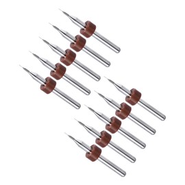 CoCud Micro Circuit Board Drill Bit 1/8 Inch Shank 0.1 mm Cutting Edge Tungsten Carbide Pressure Circuit Board Drill Bit - 10 Pieces PCB Drill Set