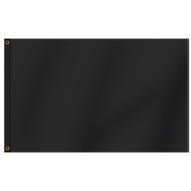 Heavy Duty Solid Black Flag 3x5 Ft, Longest Lasting Oxford Nylon 210D|Four Rows Stitching Fly Ends|DIY Plain Black Flags Decoration Gift Yard House Banner
