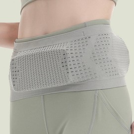 Marathon Running Belt Waist Pack - Phone & Water Bottle Holder Hip Bag Black / L