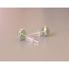 Silver-plated earrings made of gemstone aventurine