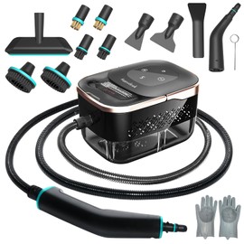 Steam Cleaner,15s Heat-Up 42.27oz Tank,2500w Handheld Steam Cleaner for Home with 15 pcs Accessories,Portable Steamer for Cleaning,kitchens,Grease,bathrooms,Grout,Tile,Bed Bugs,Floor,Couch and Car