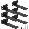 HITOMEN Heavy Duty Floating Shelf Brackets, 6-Inch (1/5'' Thick) Hidden