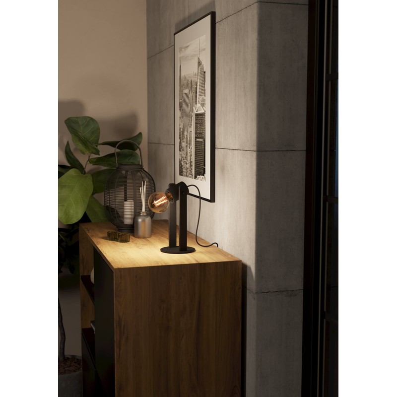 EGLO Plimsoll Table Lamp, Bedside Lamp with Swivelling Spot, Table