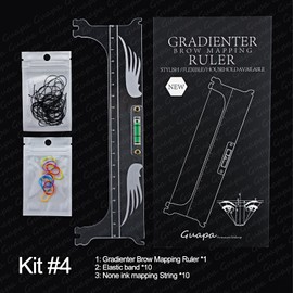 MARLLOGIVA Professional Eyebrow Ruler Mapping Kit Eyebrow Ruler with Level Microblading Ruler for Mapping Tattoo Eyebrow Ruler Measure Tool (Kit #4)