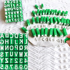 Alphabet Pottery Stamps Stamps Set for Clay Pottery，Polymer Clay Stamps, Uppercase and Lowercase Letters Alphabet and Numbers DIY Cookie Stamps Small Press Fondant Embosser