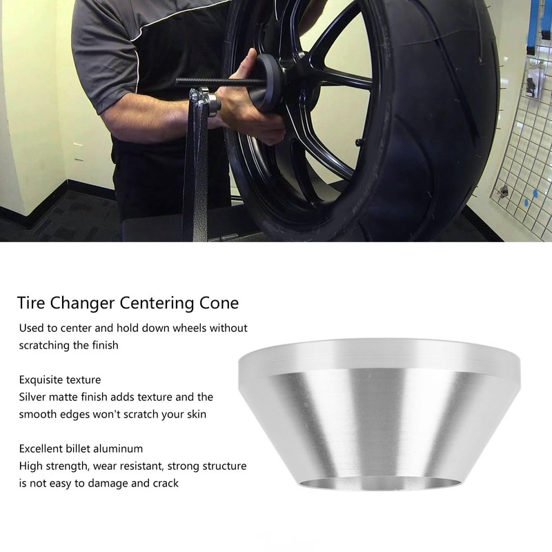 Manual Tire Changer Centering Cone, Billet Aluminum Upgrade Wheel Balancer