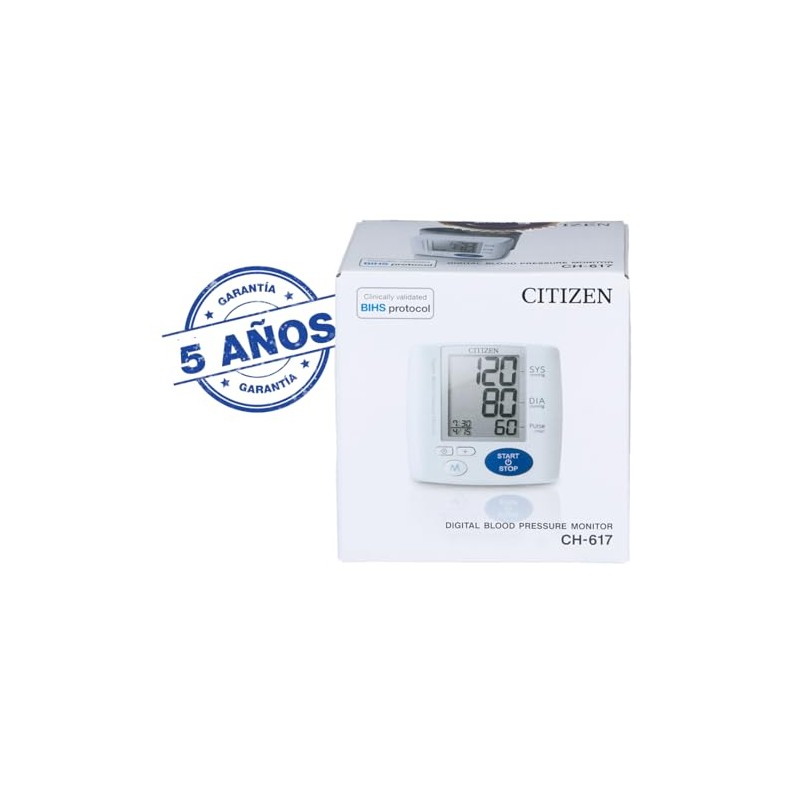 Citizen CH-617 Medidor de Presión Arterial, blanco/azul