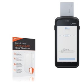 BoxWave Screen Protector Compatible with Toast Go 2 - ClearTouch Anti-Glare ToughShield 9H (2-Pack), Anti-Glare 9H Tough Flexible Film Screen Protector