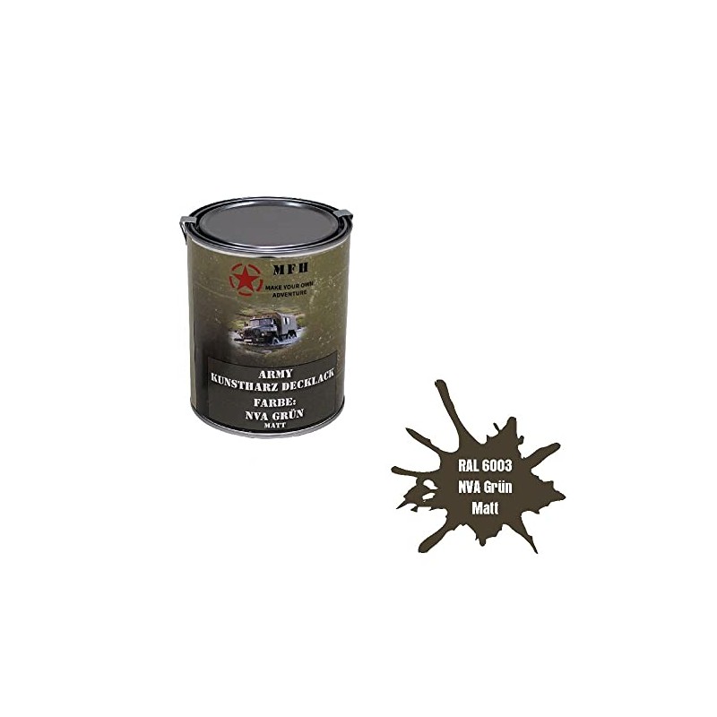 Army Resin Top Coat NVA Green Matte RAL 6003 Military