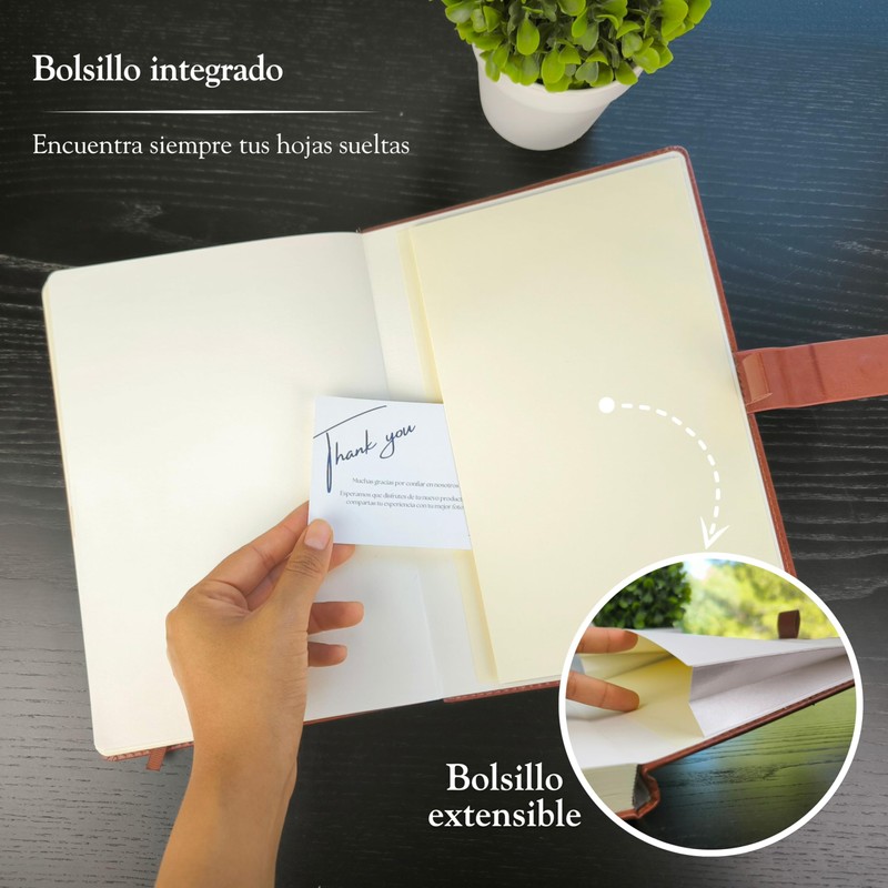 Terminplaner 2025, Tag pro Seite, A5, veganes Leder, Hardcover, inklusive