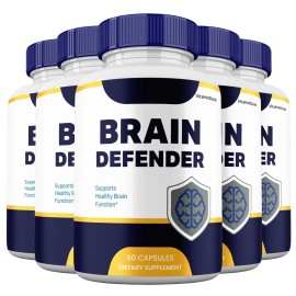 Brain Defender Capsules,  Maximum Strength Pills Cognitive and Brain (5 Pack)