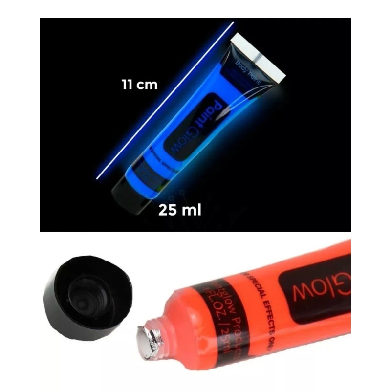Go Shopgo 48 Tubo Pintura Fluorecente Neon Corporal Maquillaje Luz