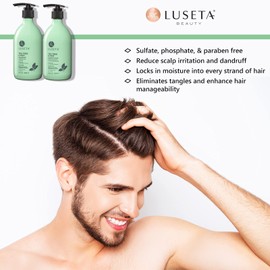 Luseta Tea Tree and Mint Conditioner 33.8 Oz, Refreshing & Nourishing Scalp Anti-dandruff, infused with Tea Tree & Peppermint Oil, Paraben Free and Sulfate Free