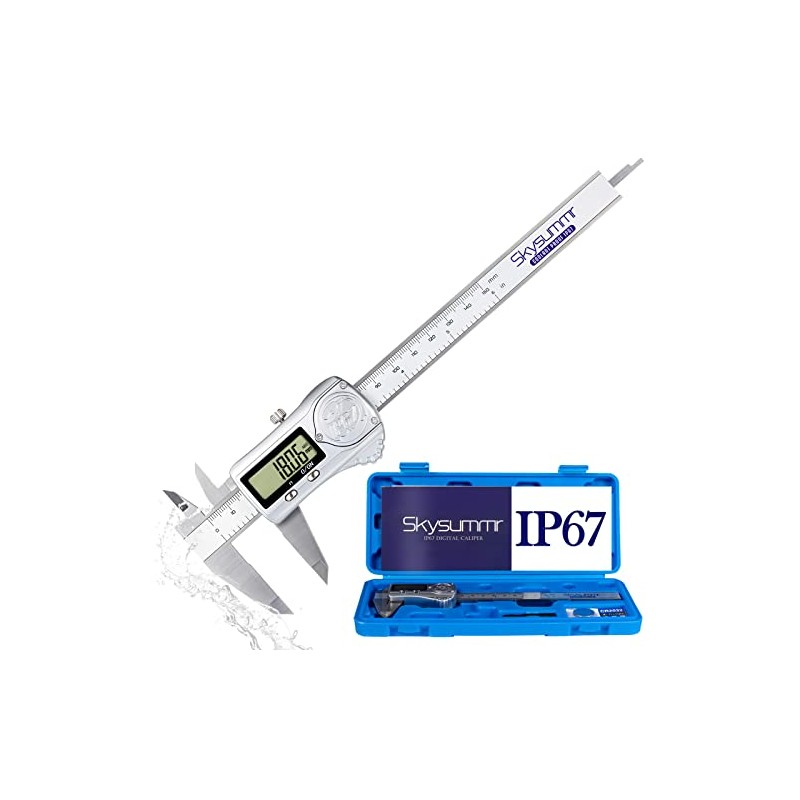 Skysummr IP67 Waterproof Electronic Vernier Digital Caliper Measuring Tool Stainless