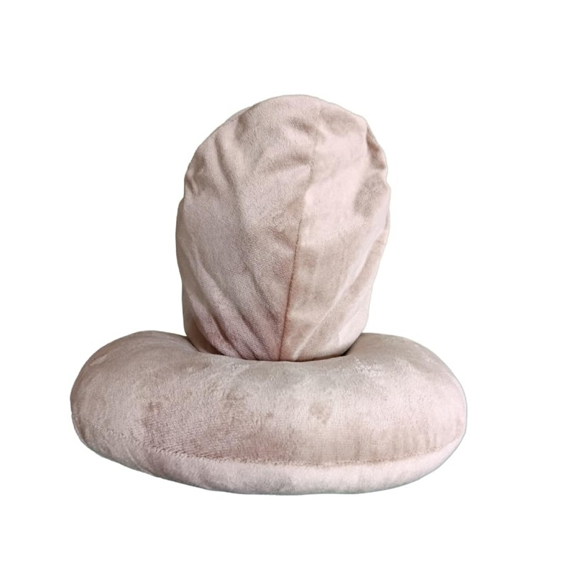 Kids Travel Pillows with Hood, Headrest for Airplane Car Train
