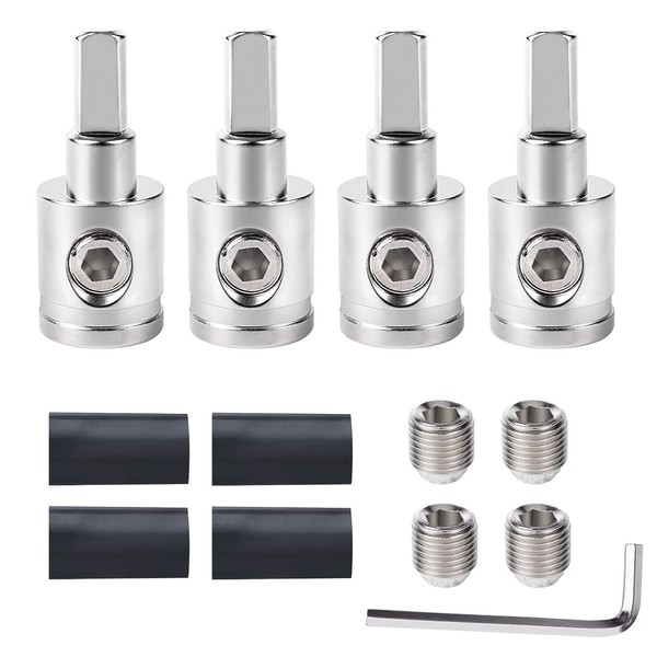 4PCS Heavy-Duty Car Stereo Audio Wire Reducer - 0 Gauge