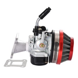 GOOFIT Red 2 Stroke Carb Carburetor Air Filter Assembly Intake Gasket Kit Replacement For 47cc 49cc Pocket Bike ATV