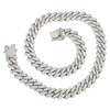 19.7in Necklace Rhombus Full Rhinestones Cool Double Layered Chain Necklace