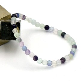 Miracles Minéraux 4mm Round Beaded Bracelet Fine and Discreet Natural Stone French Craftsmanship Over 60 Choices 18cm Stone Stone Wrist Circumference 17-18cm, Stone wrist circumference: 17 - 18 cm