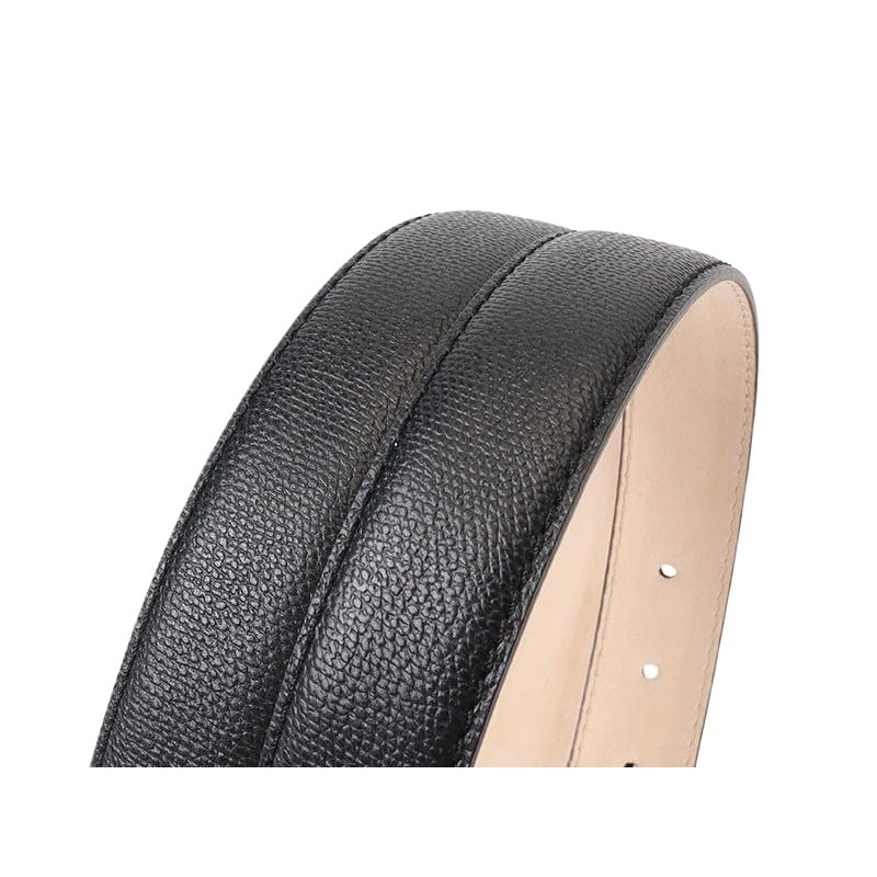 Legal TS87EC Men's Business Belt, Embossed Leather, Black, Black