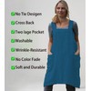 Stomeshle Japanese Aprons Plus Size Smock for Women with Pockets