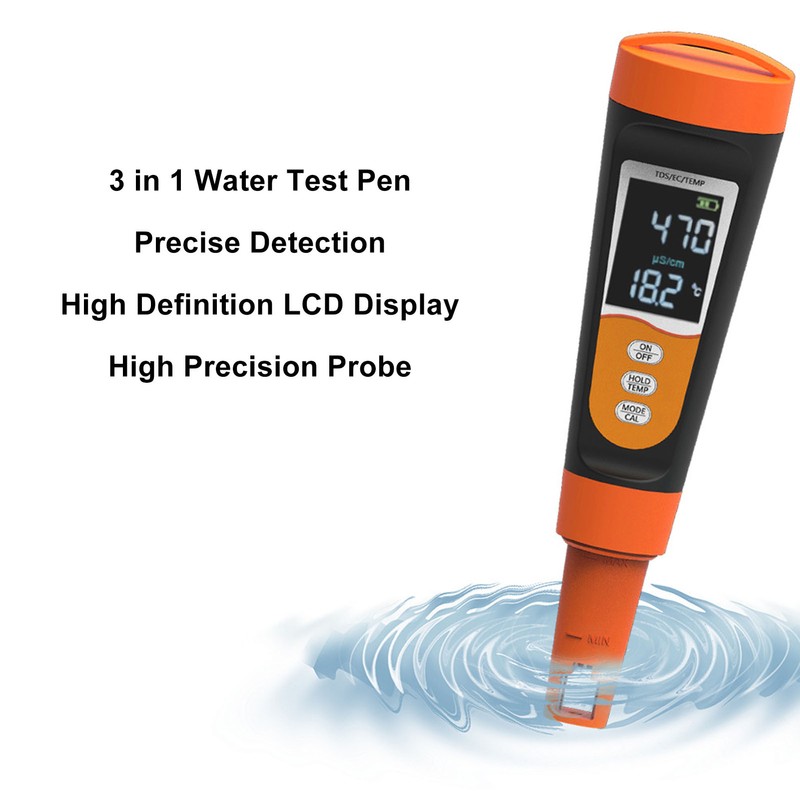 Water Quality Tester Pen High Accuracy TDS EC Meter Portable
